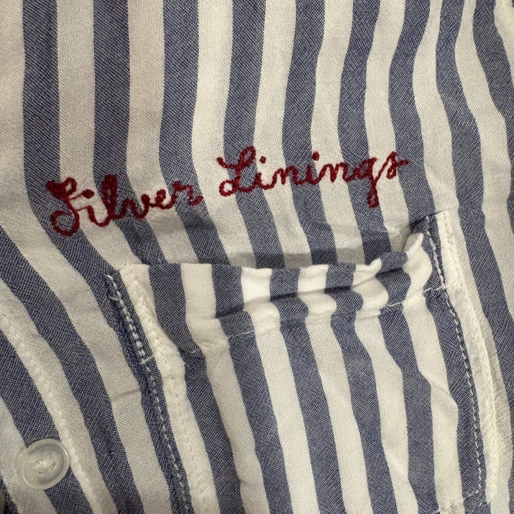 AE Long-Sleeve Striped Button-Up Shirt